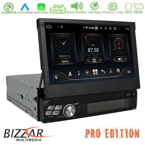 Bizzar Pro Edition Universal 1DIN Deckless Android 10 8Core Multimedia Station