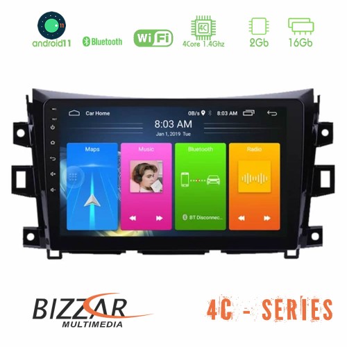 Bizzar Nissan Navara NP300 4core Android11 2+16GB Navigation Multimedia Tablet 9"