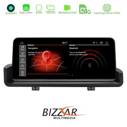 BMW 3 series E90 Android11 (6+128GB) Navigation Multimedia 10.25″ HD Black Panel